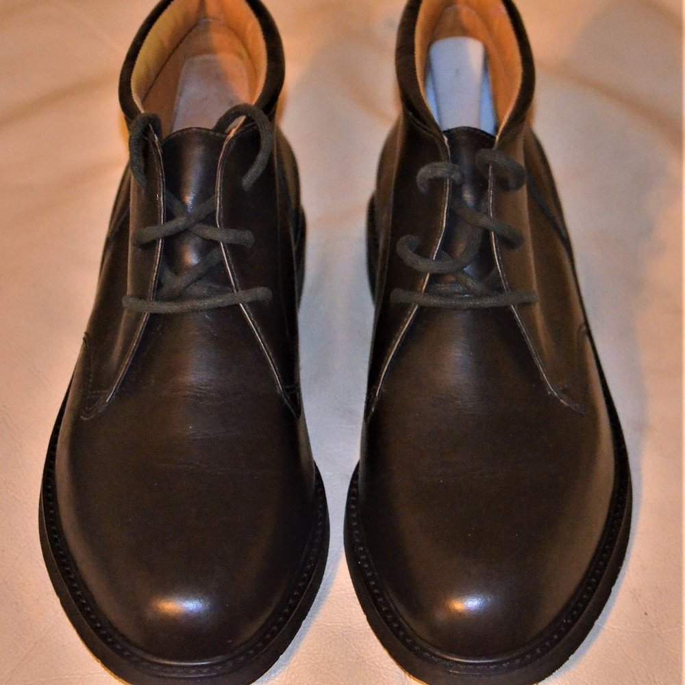 Rockport Mens Black Leather Dress Chukka M1258 8.5